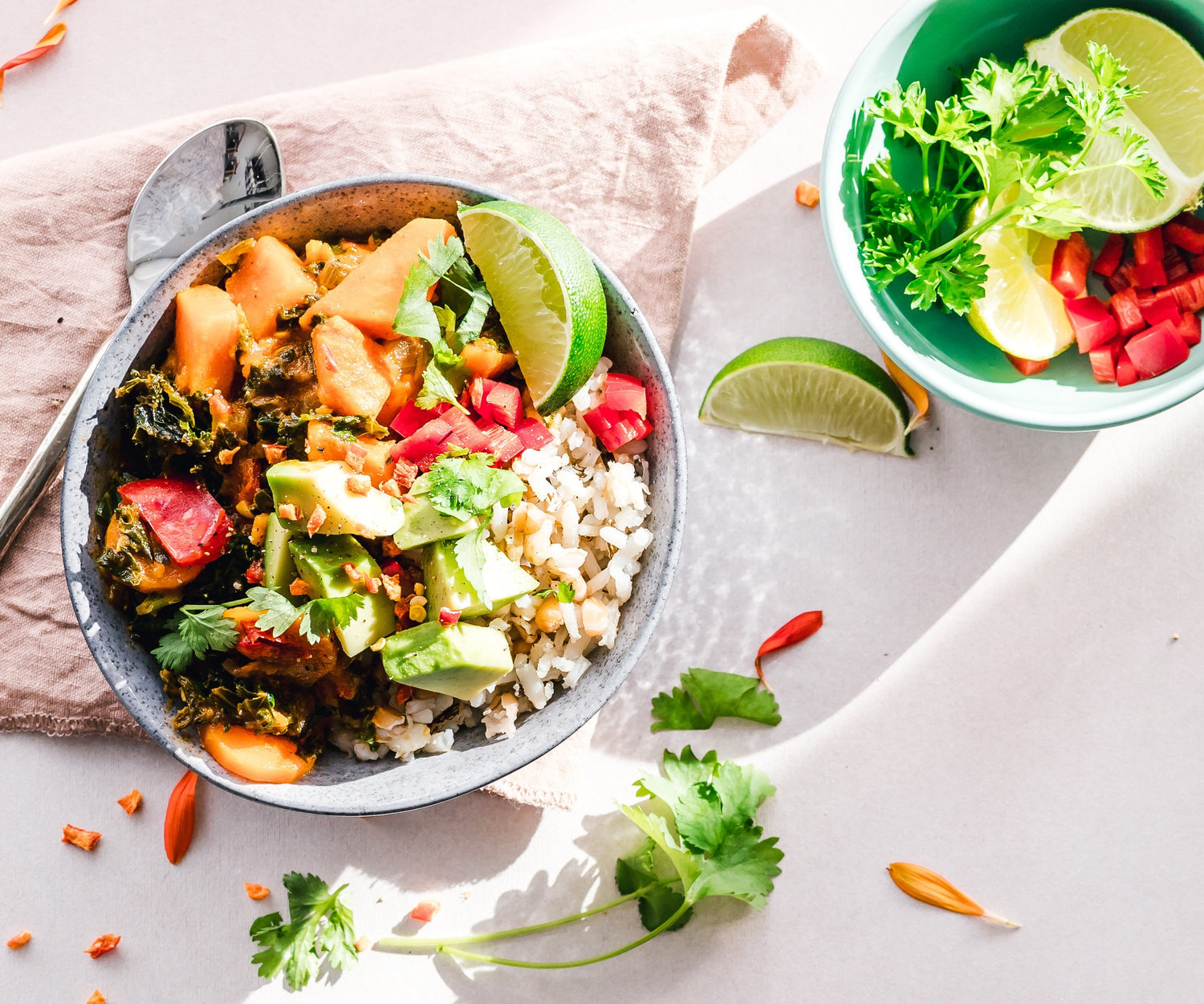 Recept voor een vega pompoen pokebowl